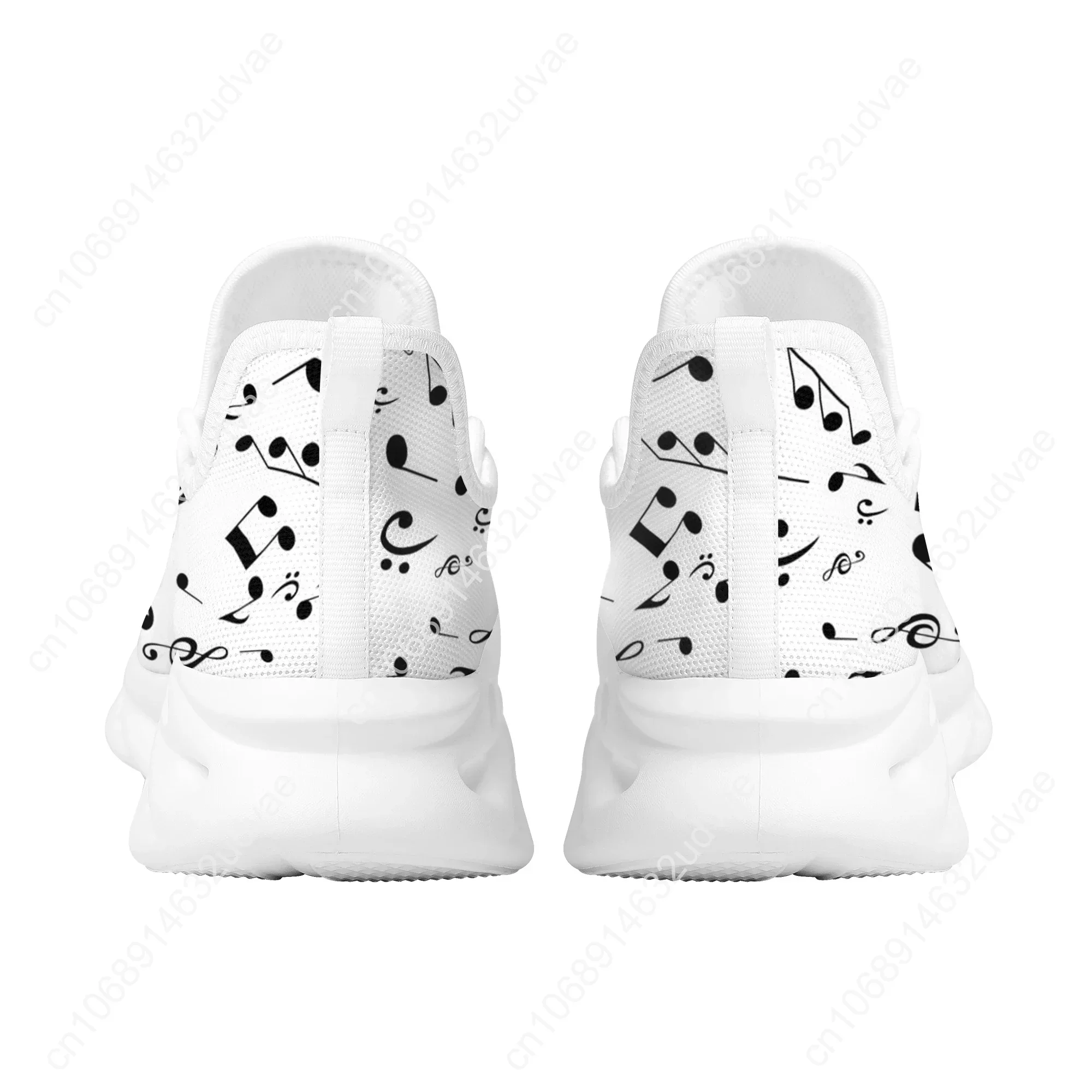 Fashion Musical Notes Cartoon Pattern Female Flat Shoes Comfort Sport Sneakers for Women Lace up Platform Shoes 2022