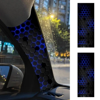 Adesivi per interni auto Adesivi con immagini a nido d'ape per pilastri A per auto Prodotti per la decorazione di interni per auto
