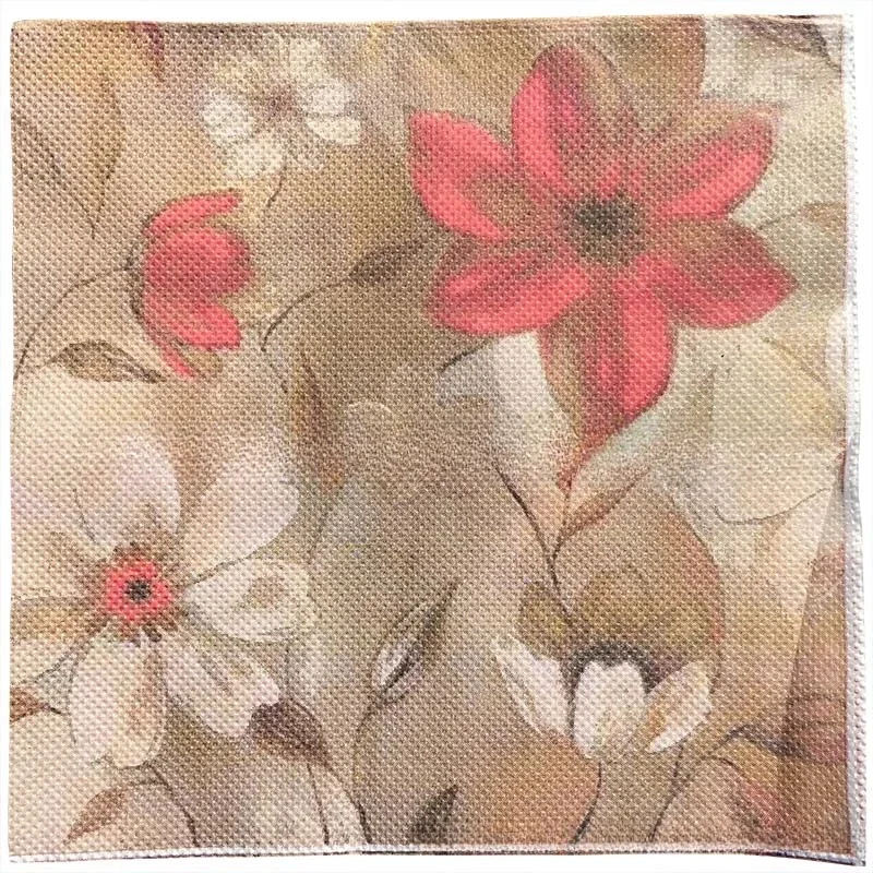 20pcs/Pac 33*33c 2Ply Colourful Printed Napkins Flower and Grass Facial Tissue Party Tissue Wine Glass Flower Paper Placemats