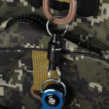 Portable Steel Fishing MRC Strong Magnetic Quick Release Clips Net Release Keeper with Carabiner Alloy Magnet Fishing Gear 2