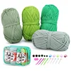 Beginner Crochet Yarn Crochet Knitting Easy Yarn for Beginners with Easy-to-See Stitches Yarn for Bag Keychain Flower Animal 1