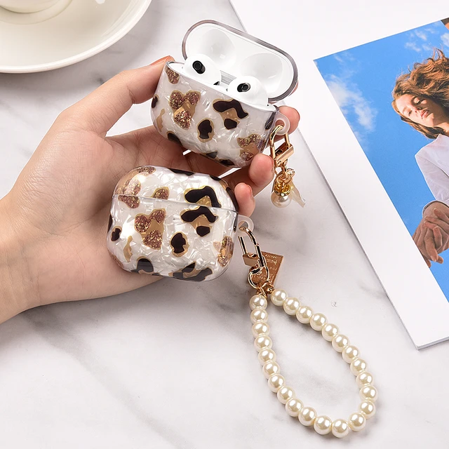 Cute Glitter Leopard Earphone Case For AirPods 3 Pro Pro2 Headset Charging  Box Protector Cover For air pod 2 Headphones Funda - AliExpress