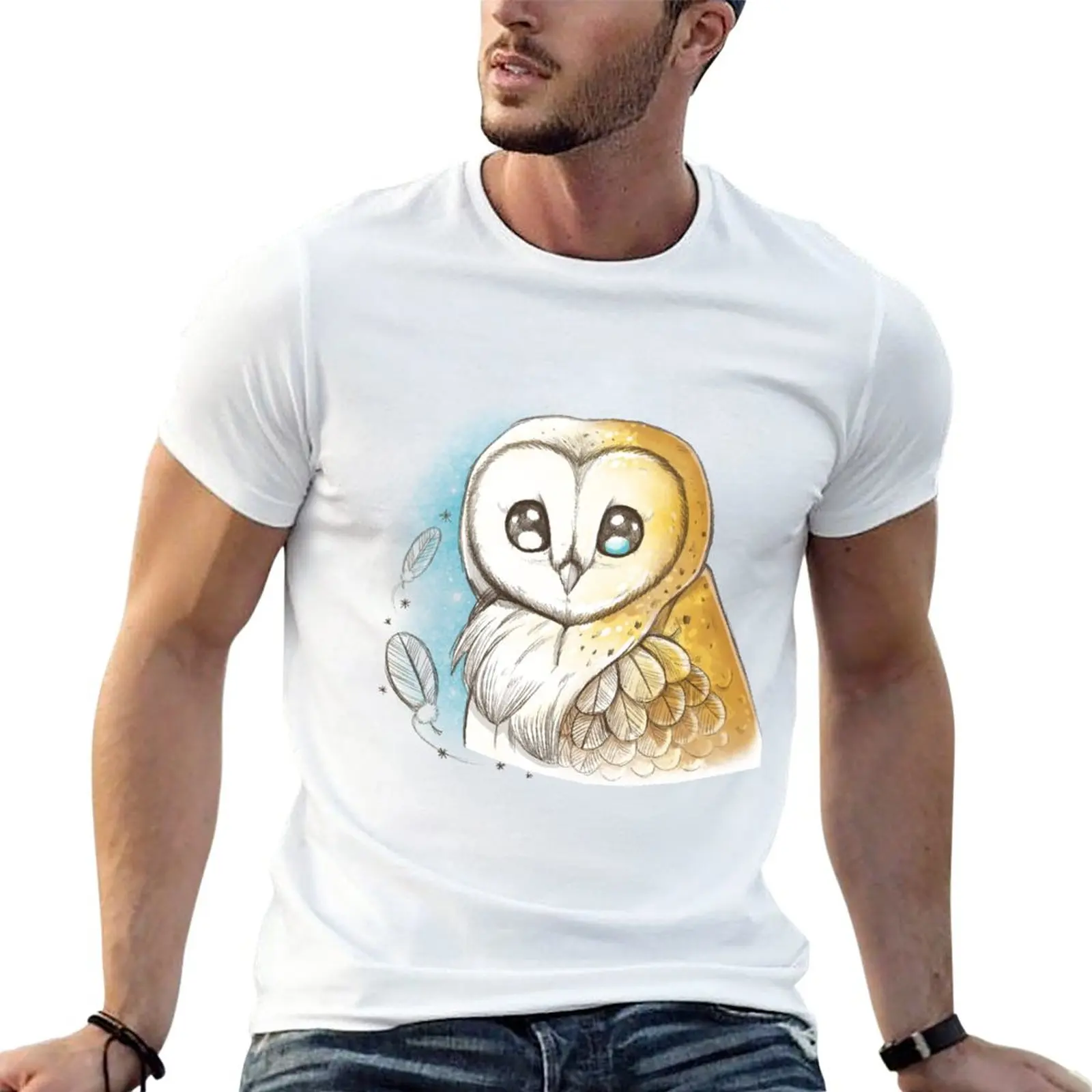 

Sketch Owl T-Shirt oversized t shirt t shirt man T-shirts for men cotton