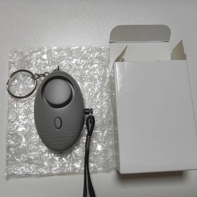 Portable Self Defense Alarm 130DB Personal Security Alarm Keychain With LED Lights Emergency Safety Alarm For Women, Men, Child gray