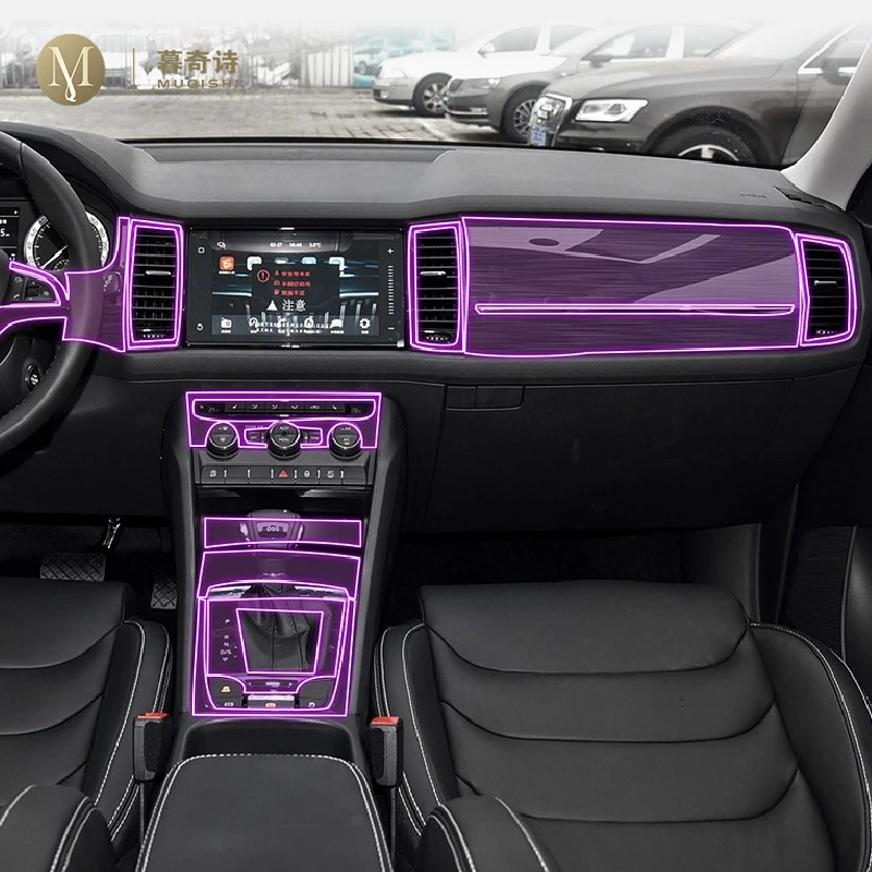

Для Skoda Kodiaq GT 2017-2023, автомобильная фотопанель, приборная панель пианино, центральная консоль переключения, прозрачная пленка из ТПУ с защитой от царапин