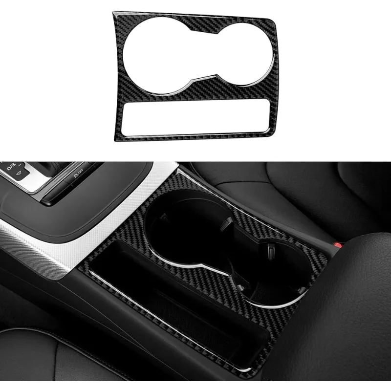 

HIIVU Car Cup Holder Water Cover Decals for Audi A4 A5 S4 S5 RS4 RS5 Accessories Carbon Fiber Interior Stickers