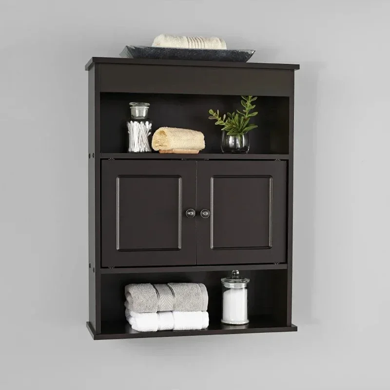 

Mainstays Bathroom Wall Mounted Storage Cabinet with 2 Shelves, Espresso