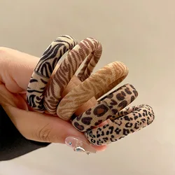 Leopard Print High Elastic Hair Ties - Stylish Scrunchie Set (F)