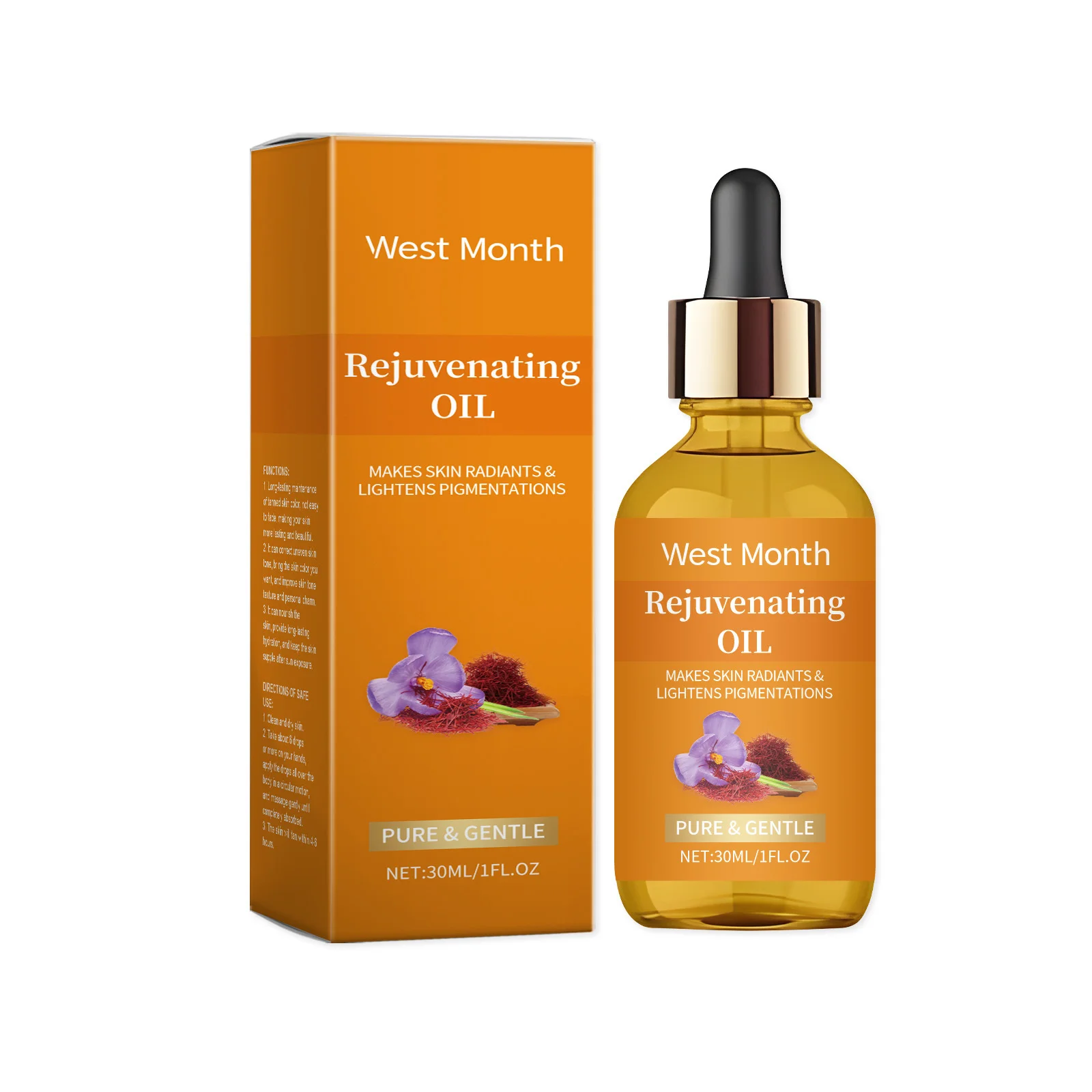 Siero di zafferano Antirughe Lifting Firm Idrata Liscia Ammorbidire Aumentare l'elasticità della pelle Prevenire la secchezza Olio essenziale per il viso - immagine 2