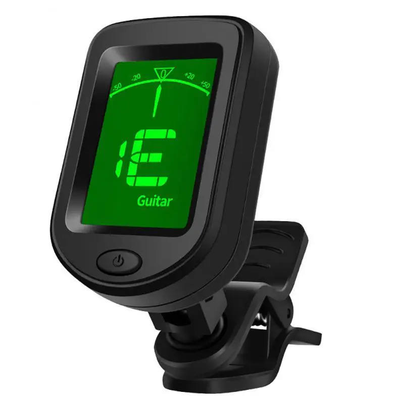 

Guitar Tuner Digital Clip-On Tone Tuner for Electric Ukulele Bass Violin Universal 360Degree Rotatable Sensitive Built-in Batter