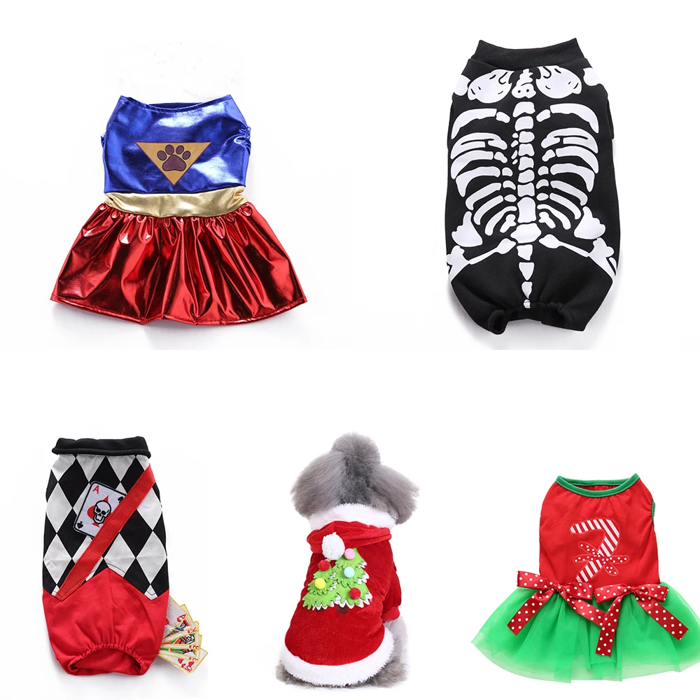 Pet Dog Christmas Clothes Santa Magic Dog Costume Winter Puppy Pet Cat