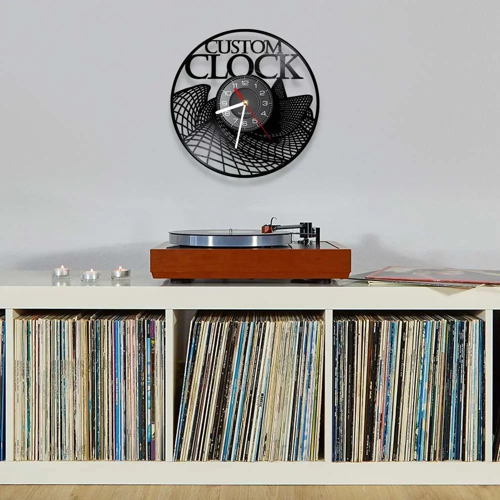 Wall Clock Order Your Design And Personal Personalized Vinyl Clock Vintage Customization Record Watch Timepieces New Year Gift
