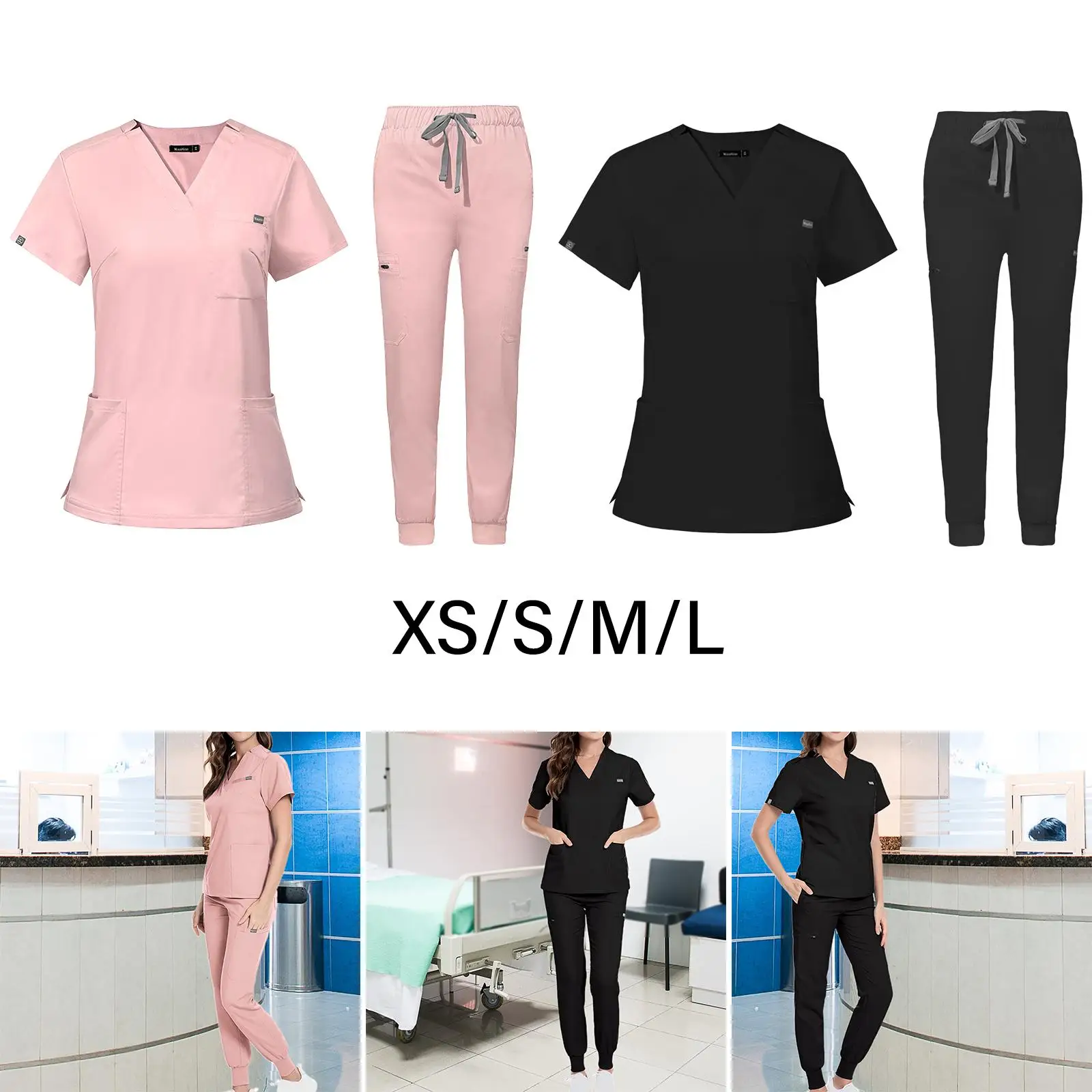 Uniforms Scrub Set Nurse Top Pants Work Clothing Comfortable Female Workwear Work suits for Healthcare Pet Groomer