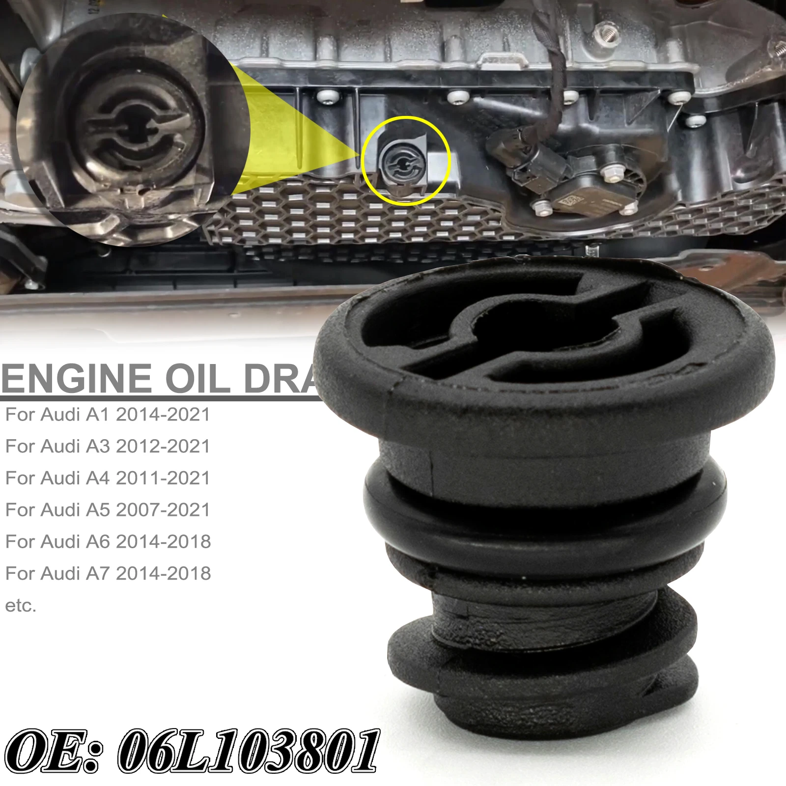 Engine Oil Drain Plug Sump Pan 06L103801 For Audi A1 A3 A4 Allroad A5 Sportback A6 Q3 Q5 Q7 S3 TT For Porsche 911 Macan 2 Pairs oil drain plug