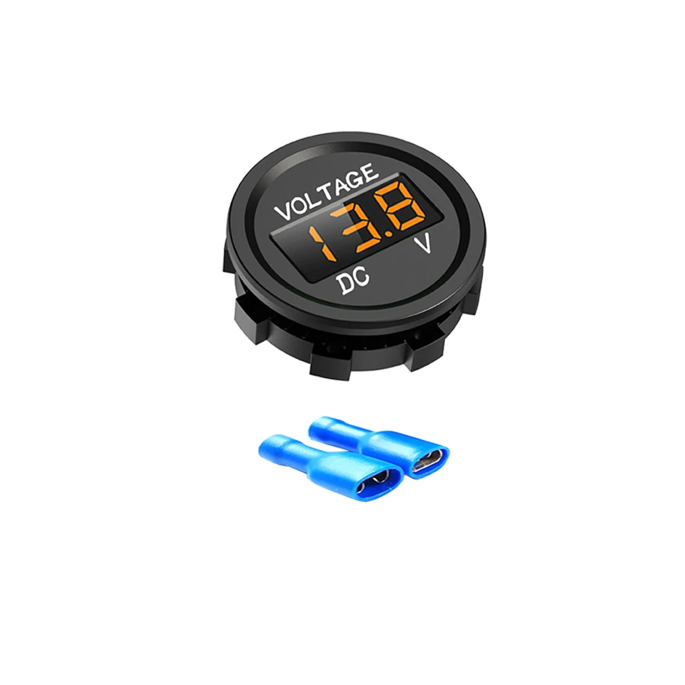 Compact Waterproof LED Panel Digital Voltmeter Tester