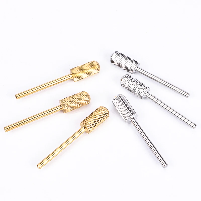 Polishing manicure tungsten steel grinding head single cylindrical bald type polishing drill polishing manicure tools 2
