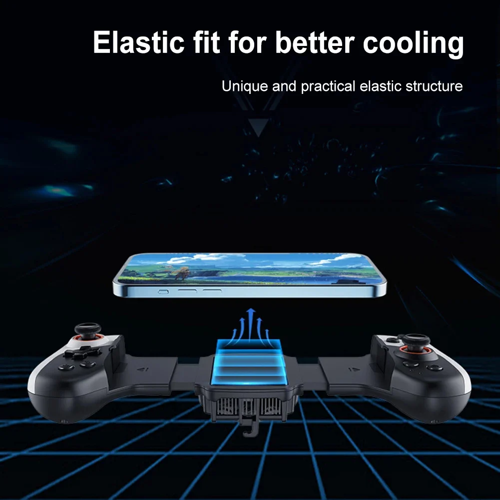 

Mobile Gaming Controller With Semiconductor Radiator LED Lighting Gamepad Joysticks Compatible For Android Switch IOS System
