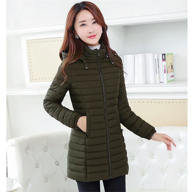 Autumn/Winter 2021 New Style Cotton-Padded Jacket Women's Mid-Length Slim Fashion Loose Plus Gold Velvet Padded Jacket Promotion