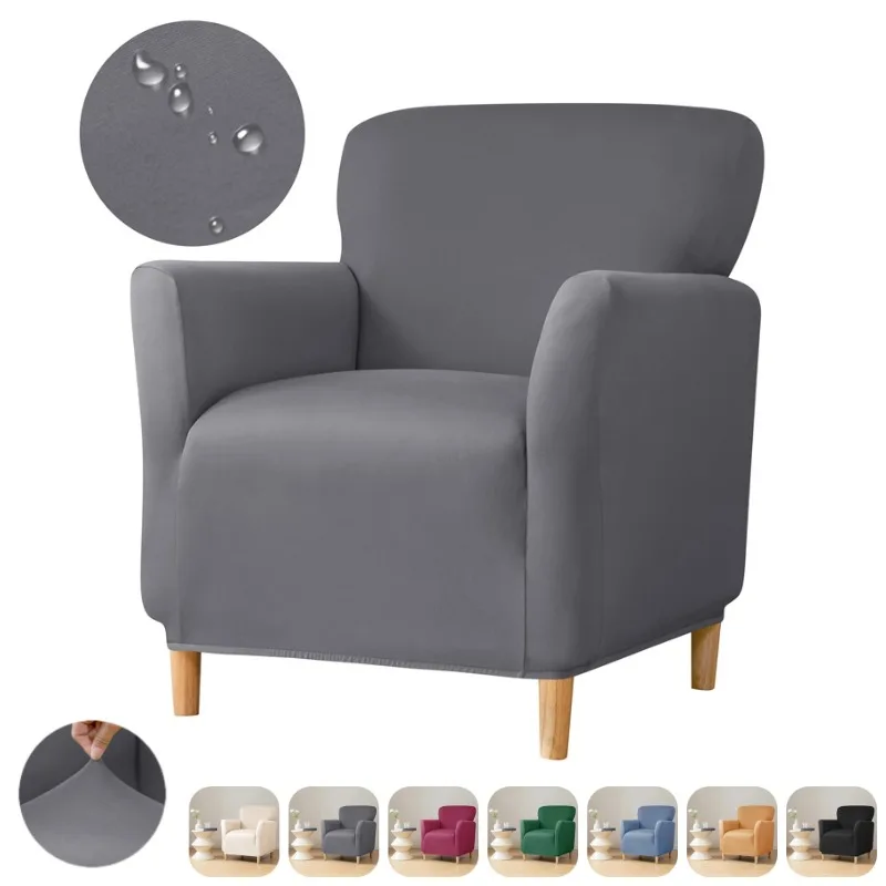 Chair Cover Sofa Cover Furniture Cover Nordic Stretch Club Chair Cover Water Repellent Spandex Armchair Slipcover Relax Single Sofa Cover Living Room Bar Counter