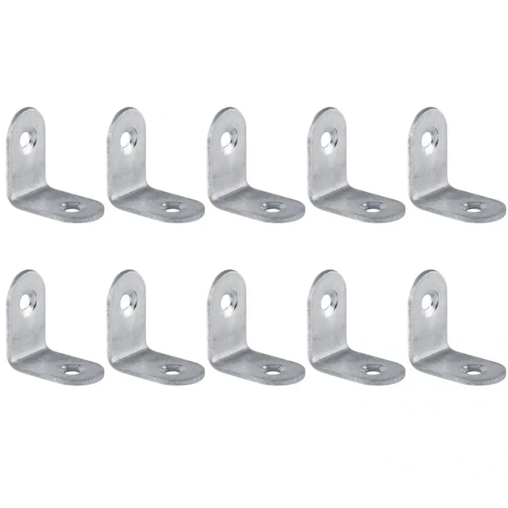 10Pcs Corner Bracket Practical Durable Anti-scratch Corner Support Silver Color Support