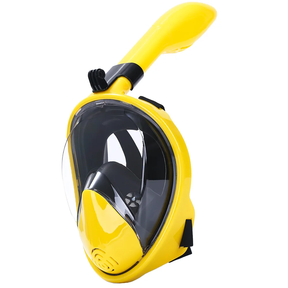 풀 페이스 스노클 마스크 다이빙 마스크 성인용 수영 고글 분리형 카메라 마운트 180 파노라마 뷰 안전 호흡 시스템