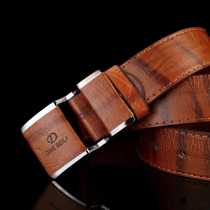 New men's belt korean fashion smooth buckle business casual