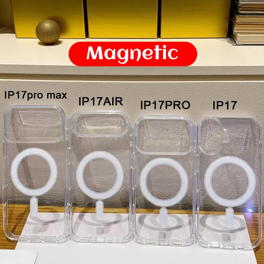 Magnetic Protection Shockproof Transparent Phone Case with MagSafe Compatibility