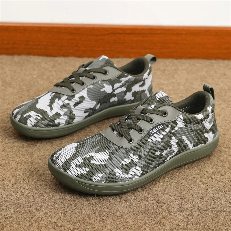 New Fashion Unisex Wider Shoes Breathable Mesh Men Barefoot Wide-toed Shoes Brand Flats Soft Zero Drop Sole Wider Toe Sneakes
