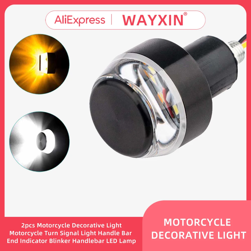 WAYXIN 2pcs Motorcycle Decorative Light Motorcycle Turn Signal Light