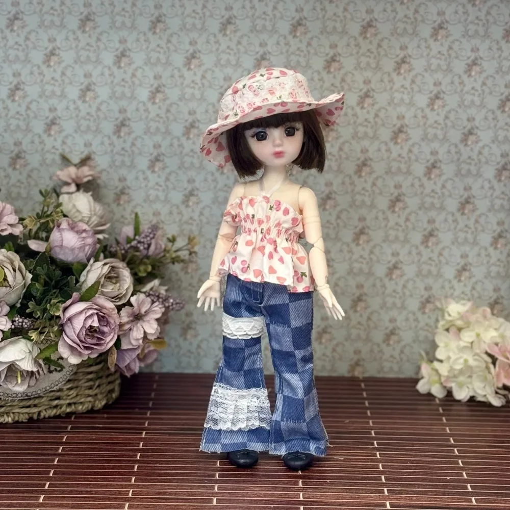 Colorful Dress-Up Doll with Removable Joints and 3D Eyes - 30cm