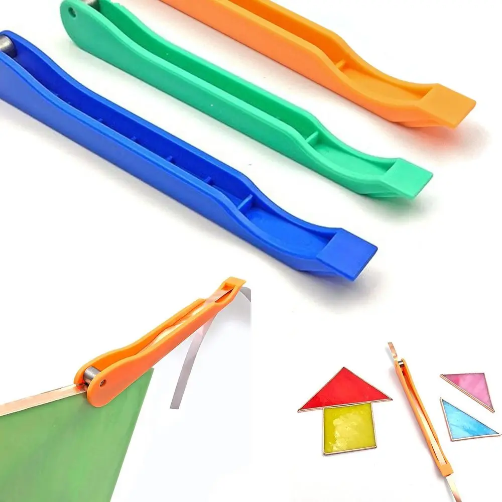 Stained Glass Foiling Tool DIY Stained Glass Copper Foiling Packaging Wrapping Time-Saving Hand Foil Wrapper Hand Foiler