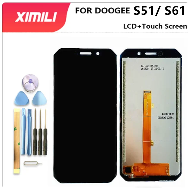 

100% протестированный оригинальный S61 Для DOOGEE S51 S61 PRO ЖК-дисплей сенсорный экран дигитайзер для S 61 сменная сборка