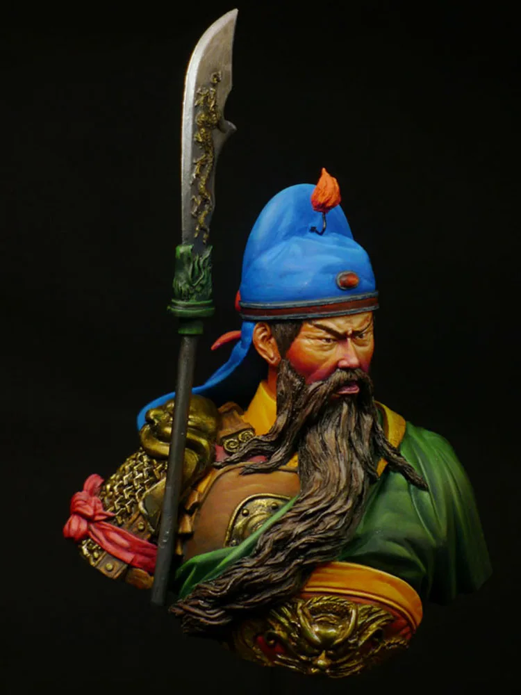 

1/10 г., древний офицер guan yu, солдат, бюст, фотонаборы, миниатюрный солдат, несобранный, неокрашенный