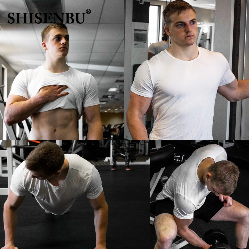 Men's 5 Pack Soft Comfy Bamboo T Shirt For Men Breathable Crew Neck Slim Fit Tees Short Sleeve Plain T-Shirts Casual Summer Top 5