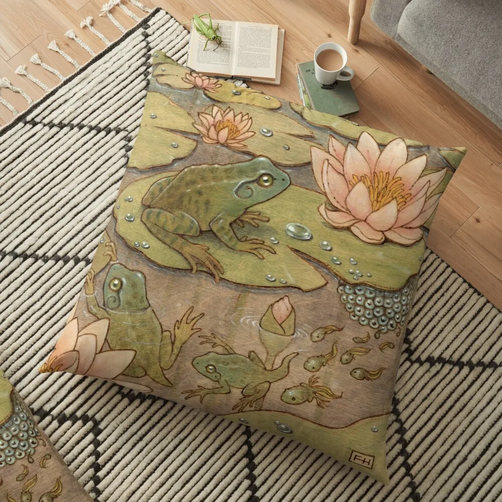 

Frog Life Cycle Floor Pillow Cushion Child Sitting Cushion