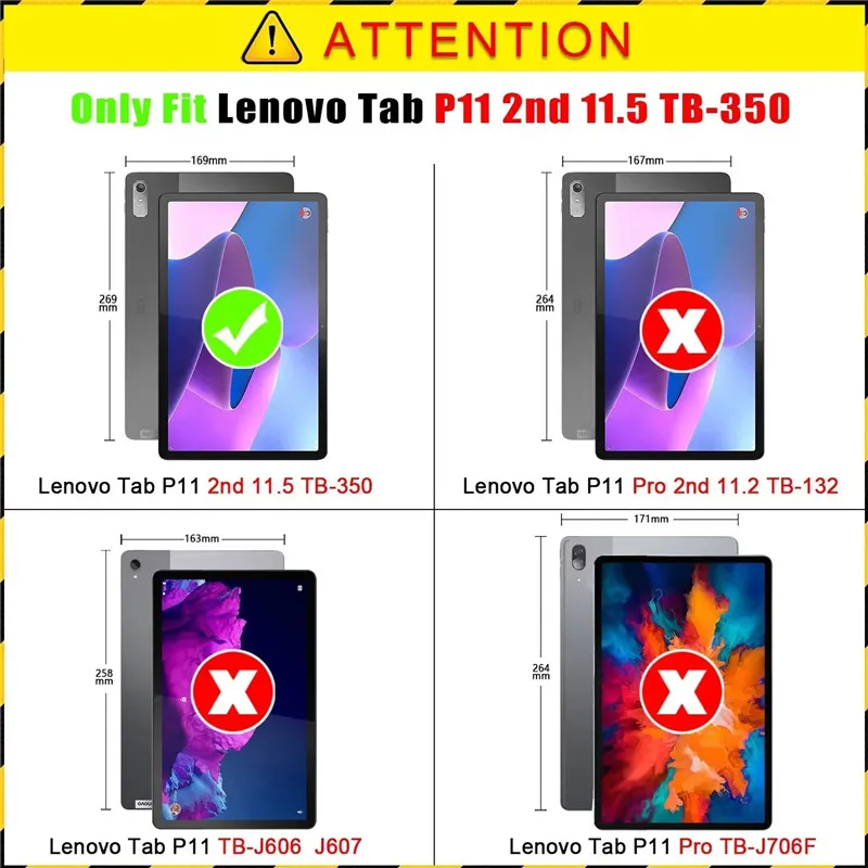 para Lenovo Tab P11 Gen 2, TB350FU,