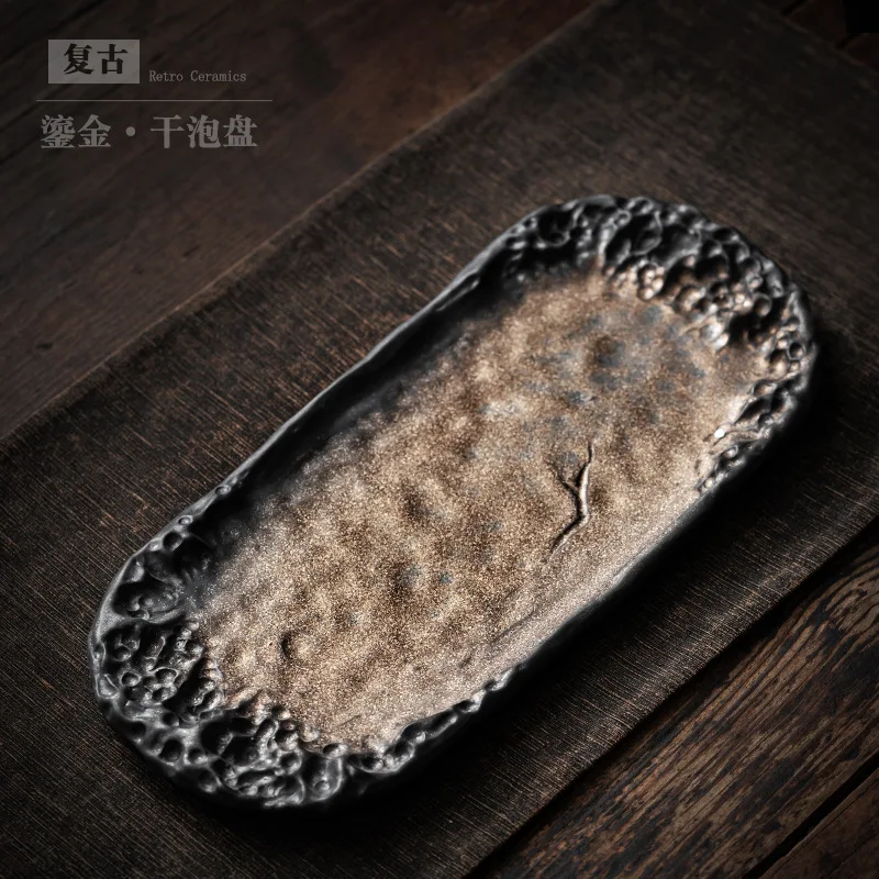 

Поднос для сухих выпечки в печи, простой керамический минималистичный поднос для хранения воды в японском стиле, для чайного столика