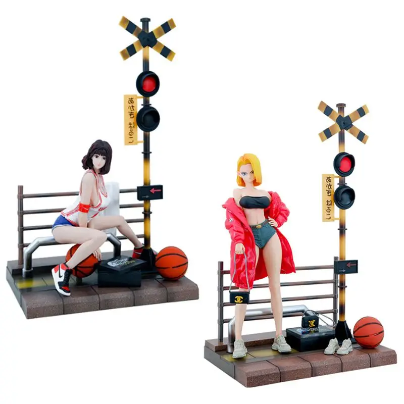 

Dragon Ball Anime Characters Movable Doll Wukong Boutique Female Robot No. 18 / Model Toy Ornaments Christmas Birthday Gift
