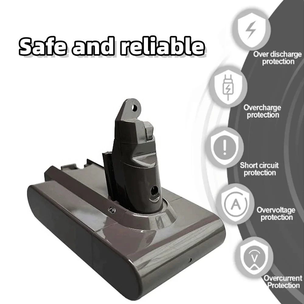 Per Dyson Dc62 Batterie 4.8Ah 21.6V Batterie Agli Ioni Di Litio Pour Dyson V6 Dc58 Dc59 Dc61 Dc62 Dc74 Sv07 Sv03 Sv09 Aspirateur Batterie