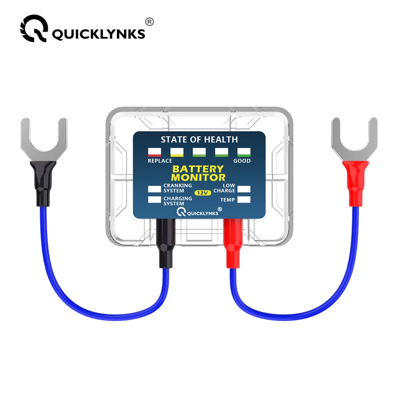 Quicklynks Car Battery Monitor Car Tools Lead Acid 12V Auto Battery Tester Monitor BM5 Analyzer Load Car Battery Checker Sensor battery load testing