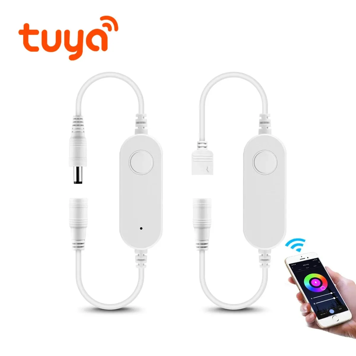 LED Strip Controller Wireless WiFi RGB Controller TUYA Smart Life App Control Dimmer Switch Work With Alexa Google Home For DC12V-24V LED Strip Light led strip controller