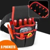 Electrician Tools Bag with 8 Internal Pockets Waist Pouch Belt Storage Holder Organizer Garden Tool Kits Waist Pack Oxford Cloth 1