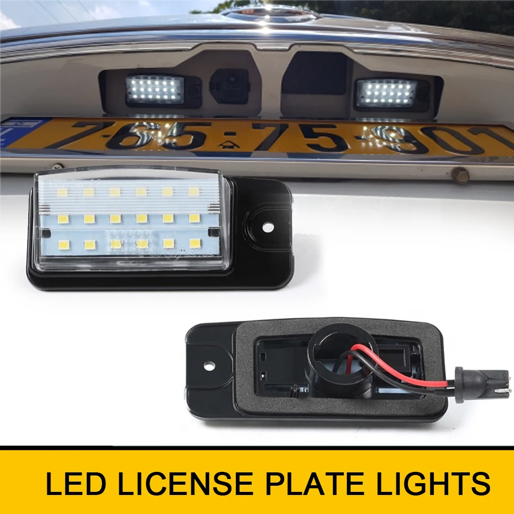 

2Pcs White LED Rear License Number Plate Light For Nissan Murano Altima Maxima Pathfinder Rogue X-Trail T32 NV1500 NV2500 NV3500