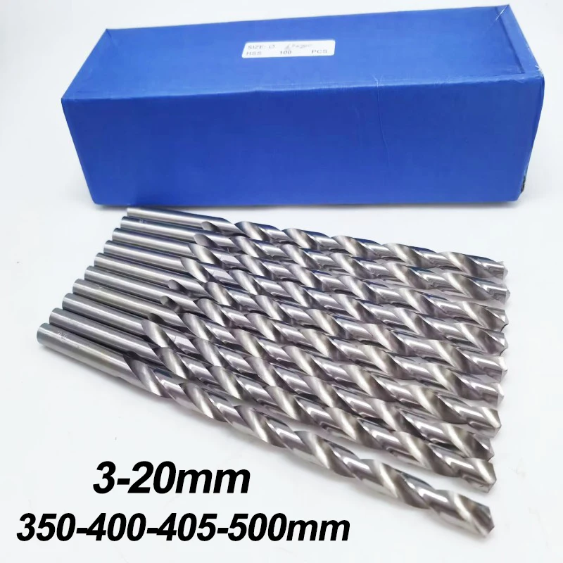 Broca Helicoidal HSS Extra Larga 200mm Para Madera - Diámetro 4mm, Vástago Recto | Ideal Para Taladros Eléctricos