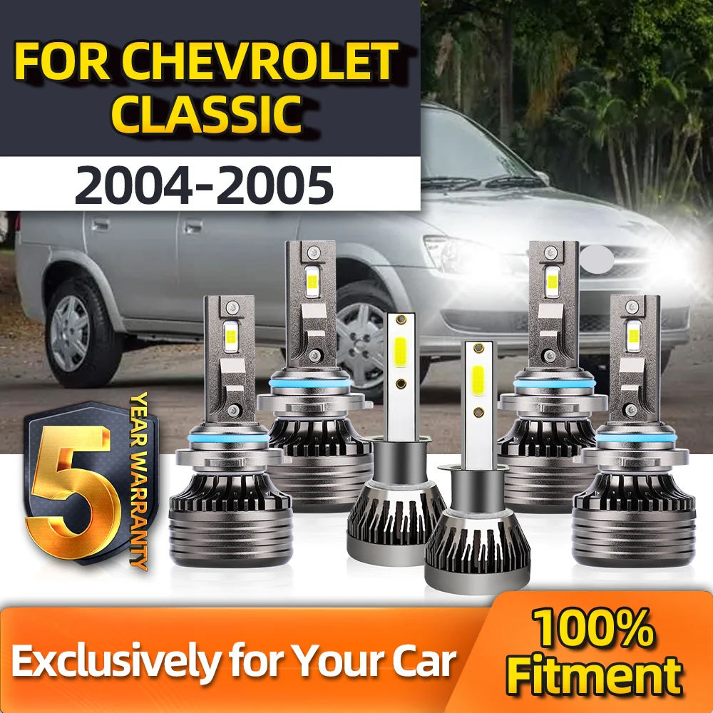 

Crossfox 3 Pairs Plug-N-Play Headlight Bulbs 6000K White 9005 9006 H1 High Low Beam Fog Light For Chevrolet Classic 2004-2005