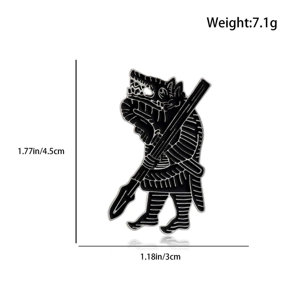 Harong Punk Goth Wolf Bag Pins Personality Animal Enamel Brooch Lapel Lanyard Coat Badge for Women Men Friends Collection Gift