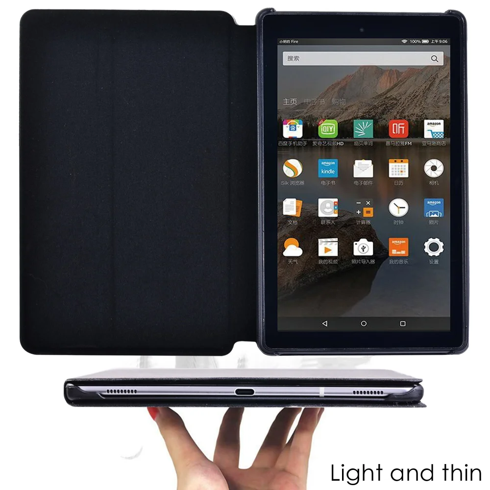 Tablets Case with Stylus for Fire HD 10 (5th/7th/9th)/Fire HD 8 (7th/8th/10th Gen)/Fire 7 (5th/7th/9th)