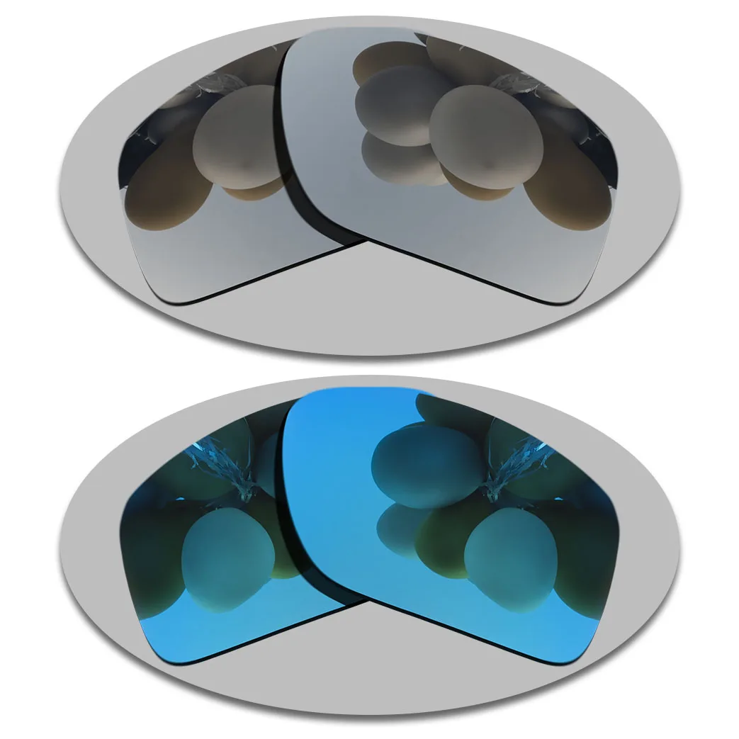 

Silver&Sky Blue Lenses Replacement For-Oakley Split Shot Polarized Sunglasses