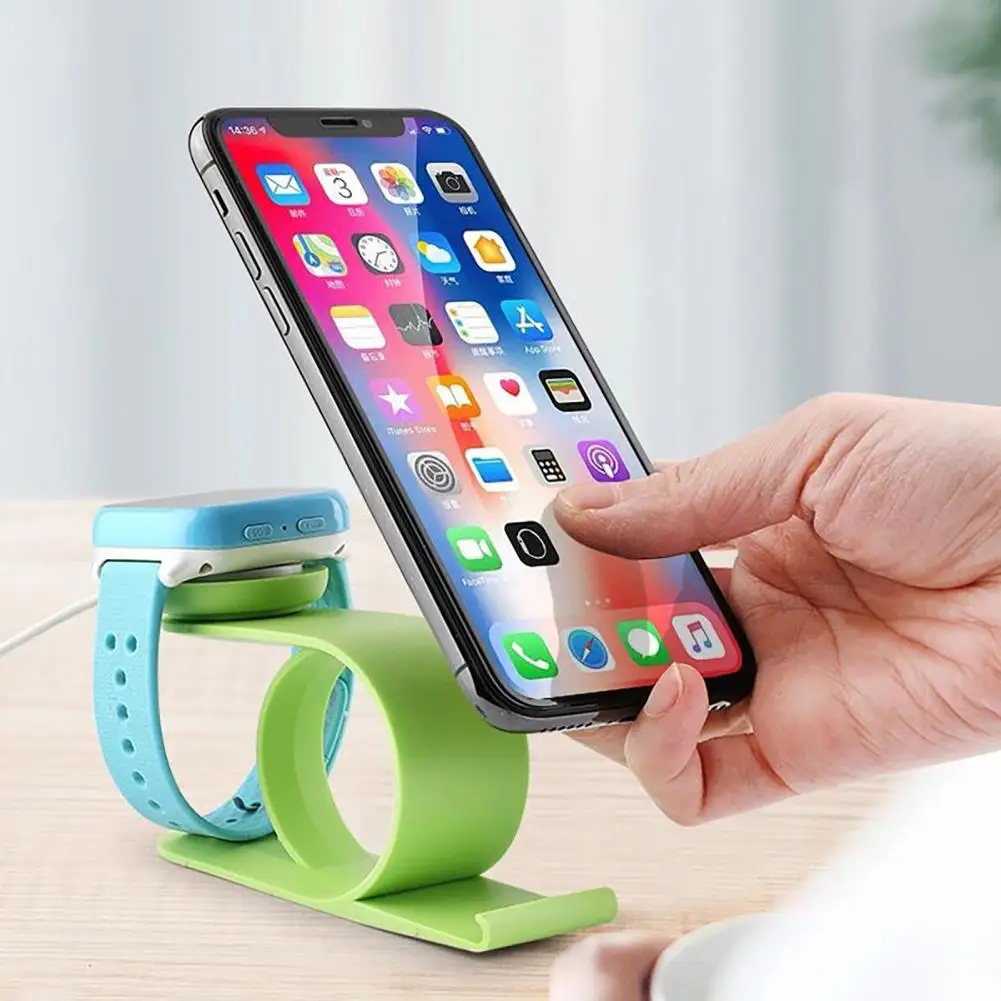 Desk Phone Bracket  Practical Wireless Watch Dock Station Holder  Lightweight Watch Charger Stand