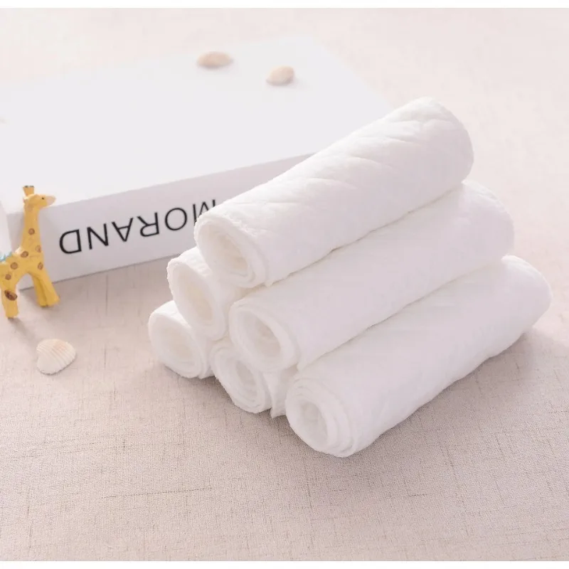2/5/10Pcs Baby Diapers Reusable Washable Cotton Diaper Ecological Nappies Insert Cotton Cloth Breathable Absorbent Cloth Diapers - 3